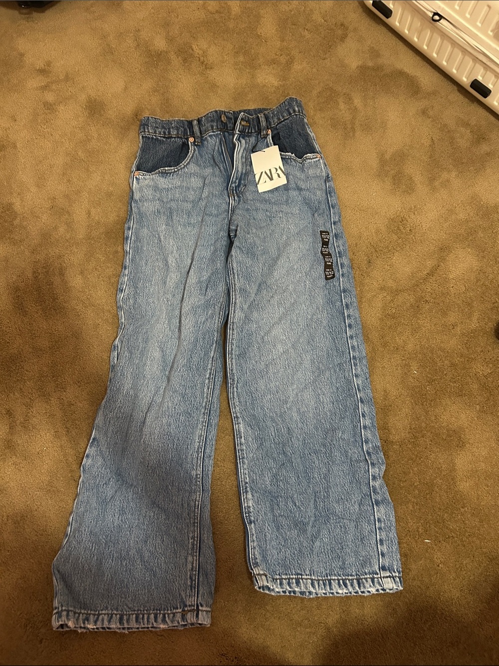 Zara Light Blue Wide-Leg Jeans